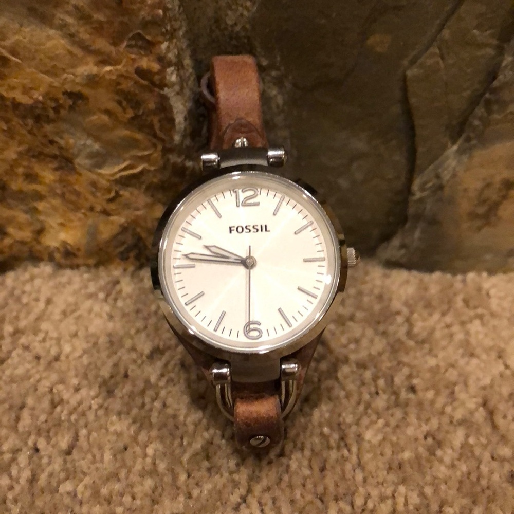 Fossil Women’s Georgia Brown Leather Watch